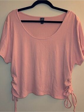 Wild Fable Pink Cinched‑Side Crop Top Size 3X